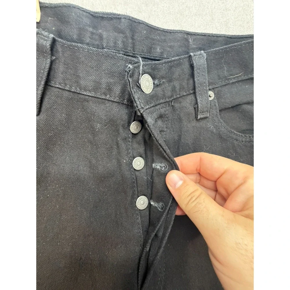 NWT Levi Black Denim 501 Jeans Size 36X34 Button Fly